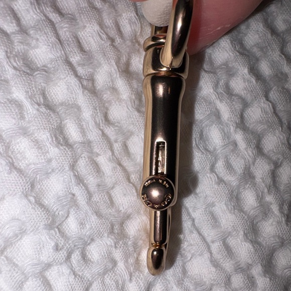 Coach Rainbow Stripe Canvas Webbing Purse Strap Chalk Leather Trim Gold Hardware - Picture 6 of 14